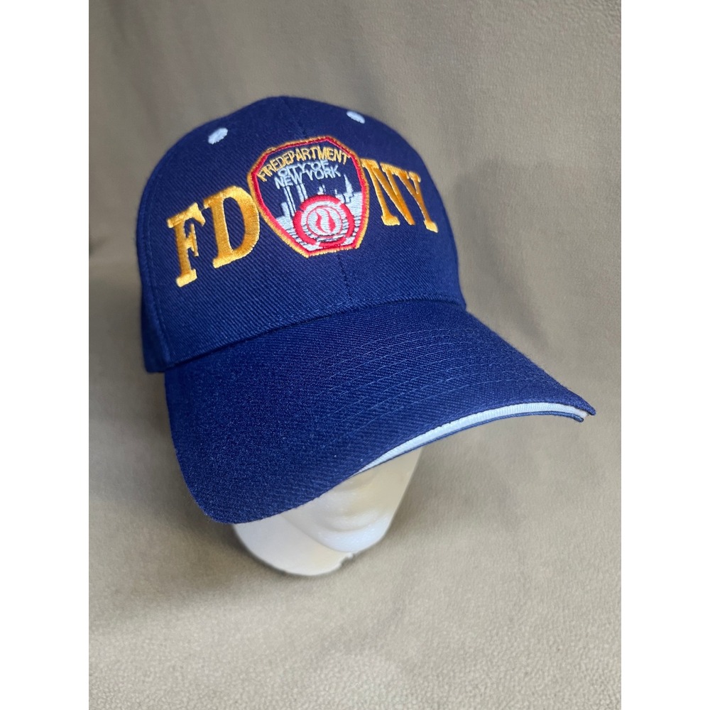 FDNY Fire Department City of New York Navy Blue Embroidered Baseball Cap Hat